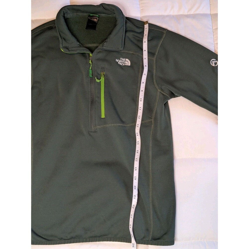 The North Face Summit Series 1/4 Zip Fleece Pullover Green Men's Medium Pocket - Picture 10 of 10